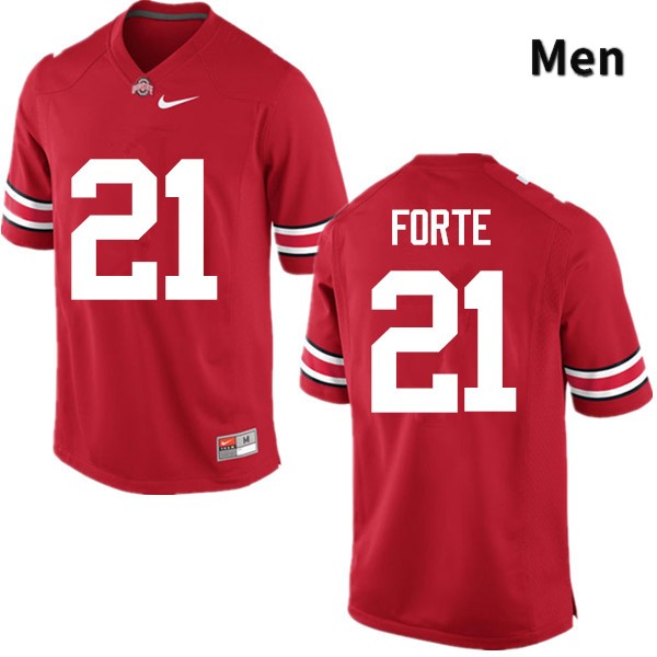 Ohio State Buckeyes Trevon Forte Men's #21 Red Game Stitched College Football Jersey